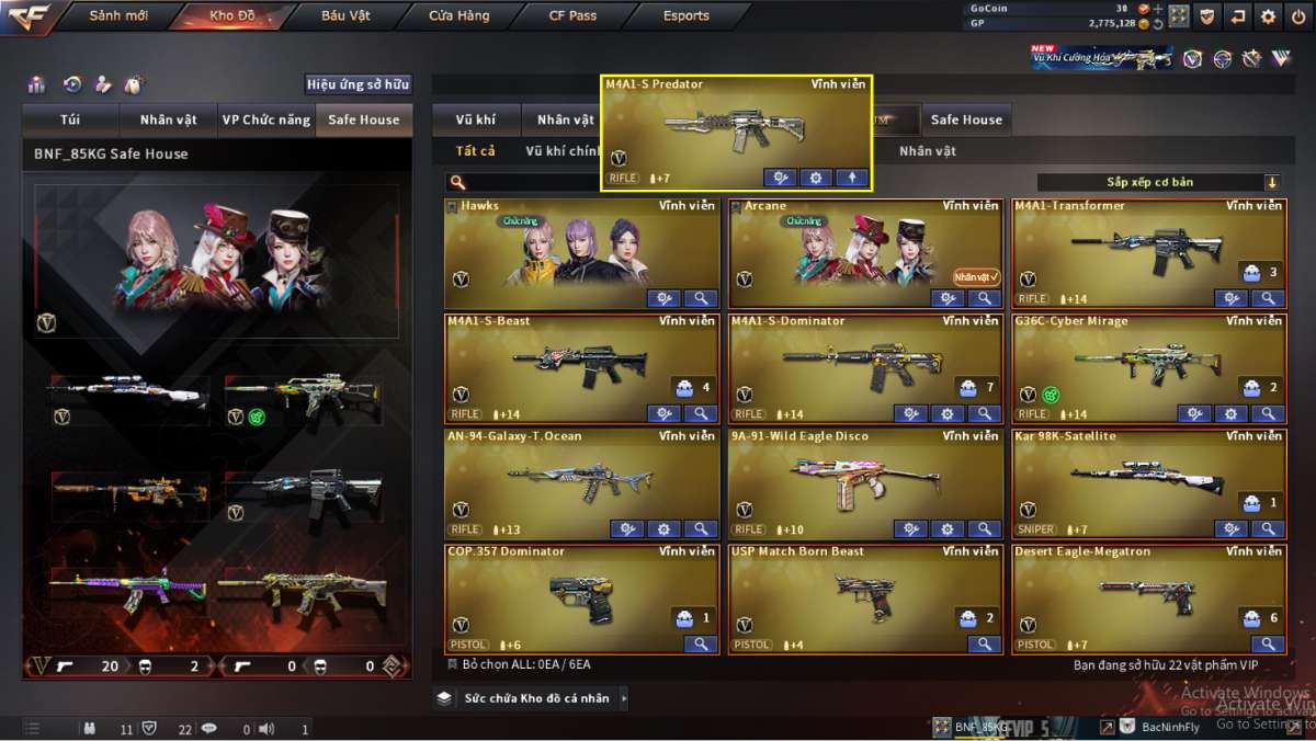 shop acc cf uy tin gia re